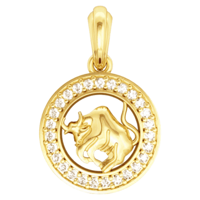 Taurus Charm in Gold